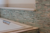 Glass and marble with porcelain master bathroom in Windsor