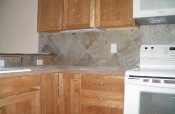 Slate kitchen backsplash