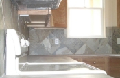 Slate kitchen backsplash