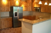 Granite tile bar and kitchen countertop