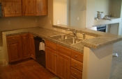 Granite tile bar and kitchen countertop