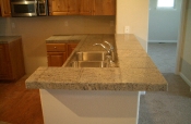 Granite tile bar and kitchen countertop