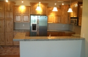 Granite tile bar and kitchen countertop