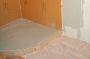 Kerdi-board master bathroom shower in Fort Collins