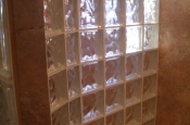 Glass block shower walls in Fort Collins, CO