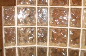 Glass block porcelain shower walls in Fort Collins, CO