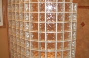Curved Glass block bathroom walls in Fort Collins, CO