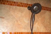 Florida Tile Taconic Slate porcelain master bathroom shower in Fort Collins