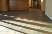 Porcelain slate basketweave floor with Ditra in Fort Collins