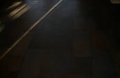 Porcelain slate basketweave tile floor in Ft. Collins