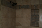 Porcelain shower tile installation in Fort Collins, Colorado
