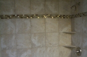 Ceramic shower tile installation in Fort Collins, Colorado