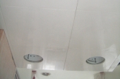 Whte Thassos Marble master bathroom tile remodel