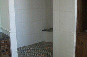 Whte Thassos Marble master bathroom tile remodel