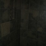 Slate looking porcelain kerdi shower in Fort Collins, CO