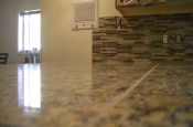 Kitchen Granite Tile Countertop and Glass Backsplash last 2