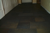 Porcelain slate tile floor with Ditra in Fort Collins