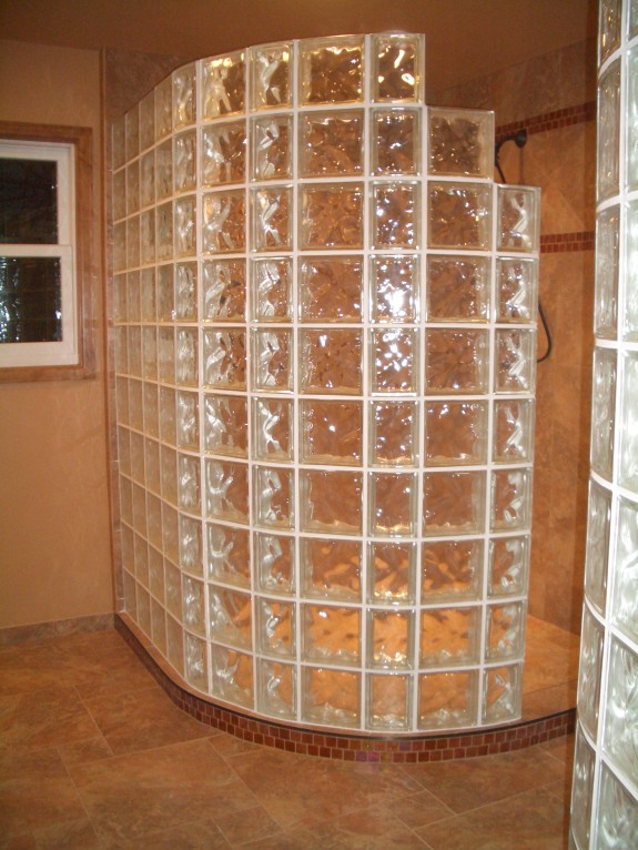 Porcelain and glass block tile installer in Fort Collins