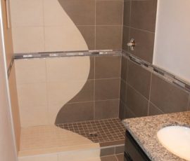 Custom porcelain shower in Fort Collins