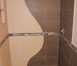 Custom porcelain wave design