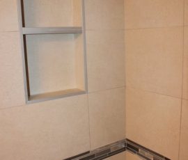 Custom shower niche