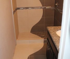 Continuous shower design