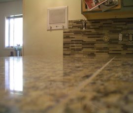 Kitchen Granite Tile Countertop and Glass Backsplash last 2