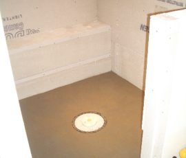 shower floor constructed