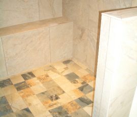 shower floor and bench