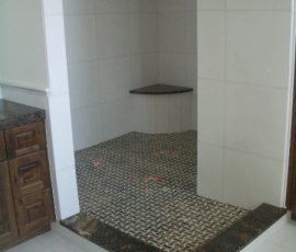 Whte Thassos Marble master bathroom tile remodel