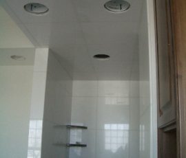 Whte Thassos Marble master bathroom tile remodel
