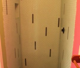 glass mosaic shower walls