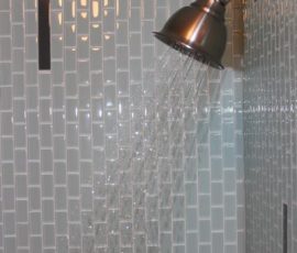 Glass mosaic master shower