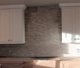 Limestone mosaic kitchen backsplash in Fort Collins_1838