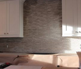 Limestone mosaic kitchen backsplash in Fort Collins_1839