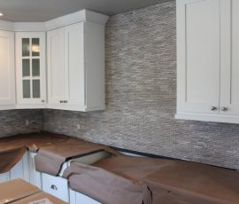 Limestone mosaic kitchen backsplash in Fort Collins_1931