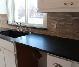 Limestone mosaic kitchen backsplash in Fort Collins_1960